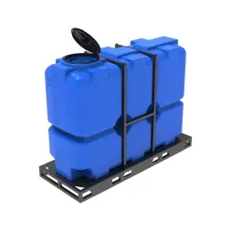 Емкость ST 2000л под плотность до 1.5 г/см3 с откидной крышкой синяя в обрешетке