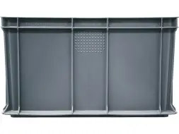 Ящик пластиковый сплошной, 400×300×230 мм, 21.6 л, серый [703.03.02]