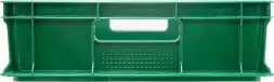 Ящик пластиковый сплошной, 600×400×120 мм, 22 л, зелёный [704.03.01 м]