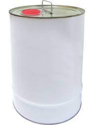 Бочка металлическая (евробарабан) с крышкой берикап, 20 л, белый [БМ 20]