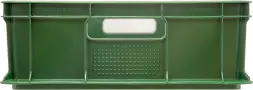 Ящик пластиковый сплошной, 600x400x140 мм, 27 л, зеленый [705.03.01 м]