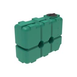 Емкость пластиковая для воды и дизельного топлива ST 2000 л с патрубками d100мм и резьбовой крышкой под плотность вещества до 1.0 г/см3, зеленый