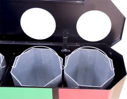 Урна для раздельного сбора мусора Селект-4 с наклейками